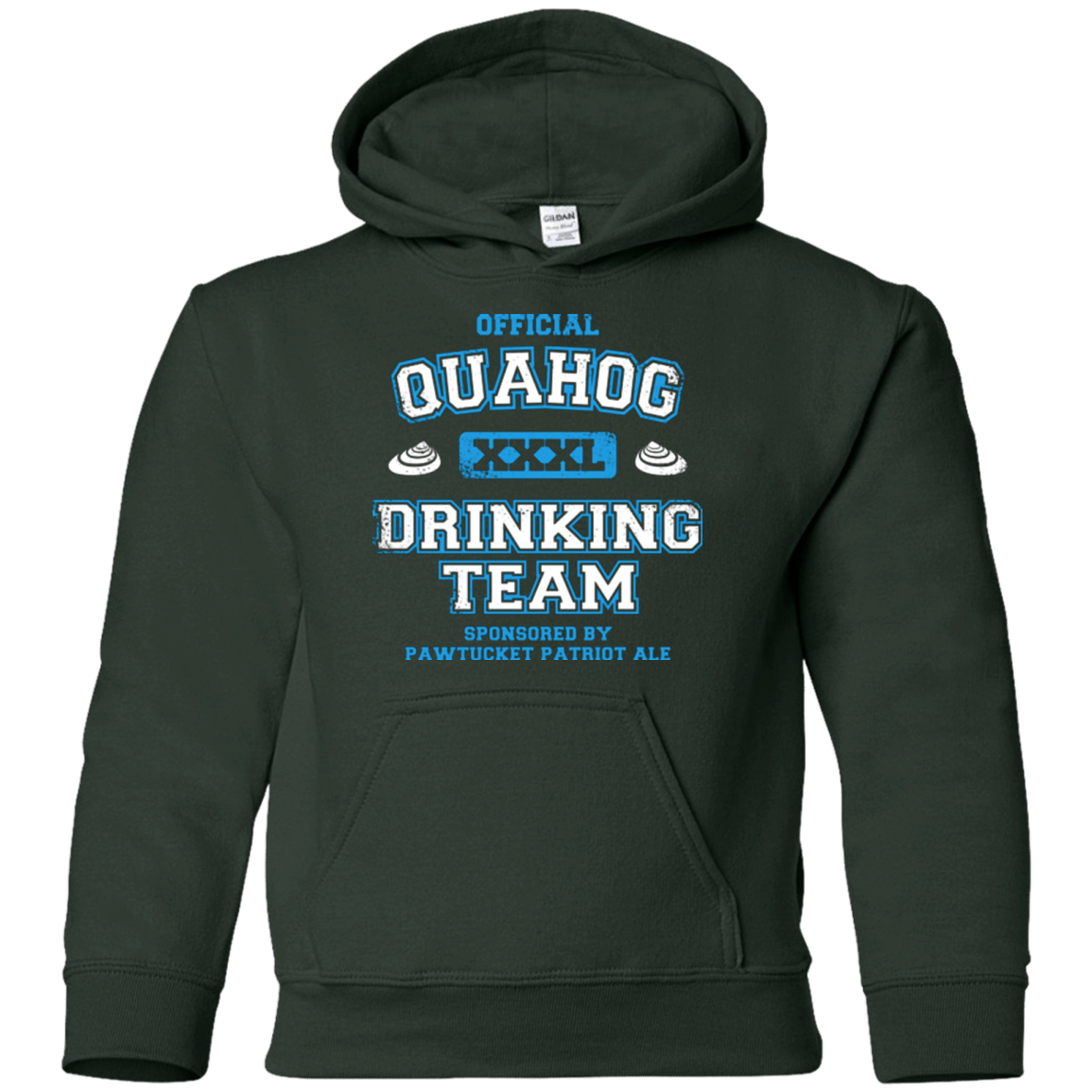 Sweatshirts Forest Green / YS Quahog Drinking Team Youth Hoodie