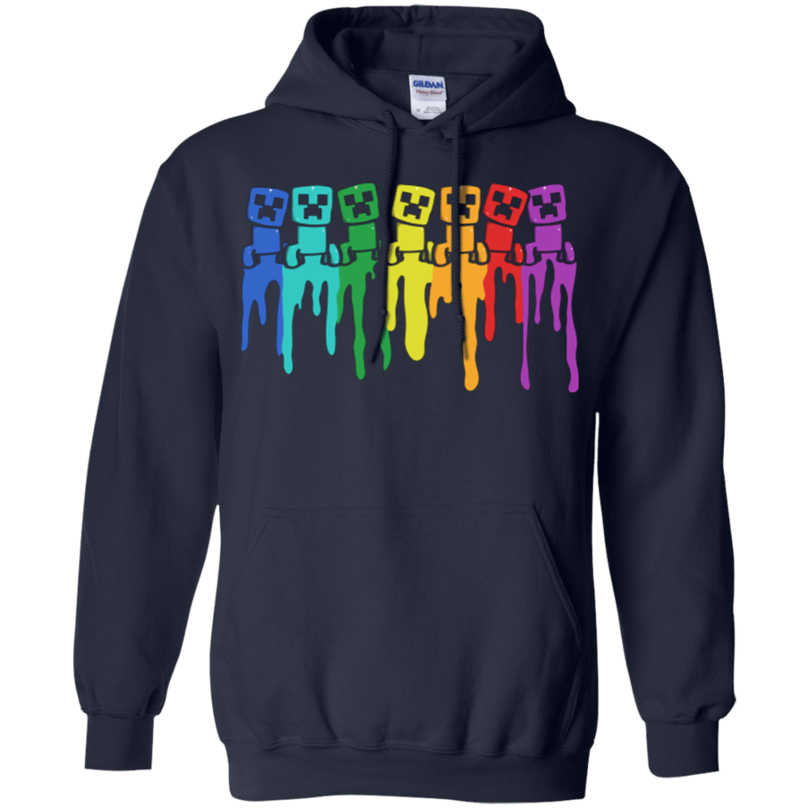 Sweatshirts Navy / Small Rainbow Creeps Pullover Hoodie
