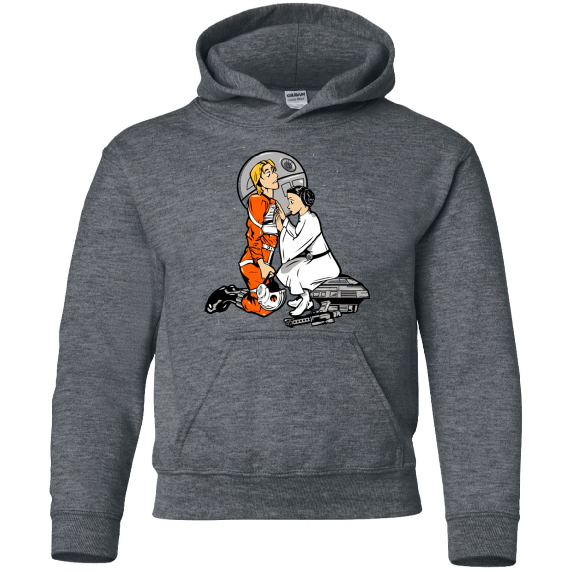 Sweatshirts Dark Heather / YS Rebellon Hero Youth Hoodie