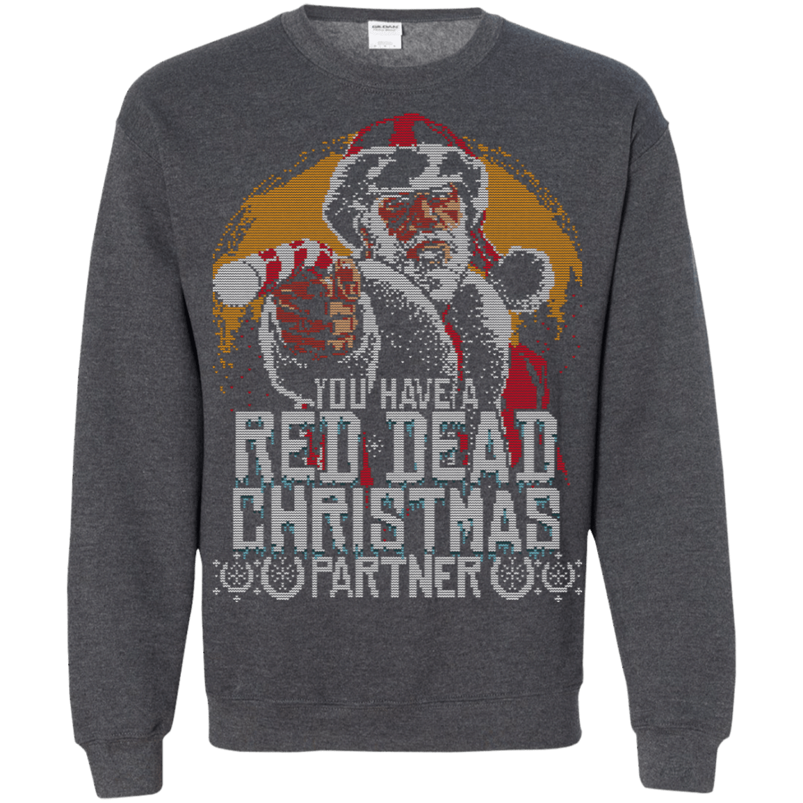 Sweatshirts Dark Heather / S RED DEAD CHRISTMAS Crewneck Sweatshirt