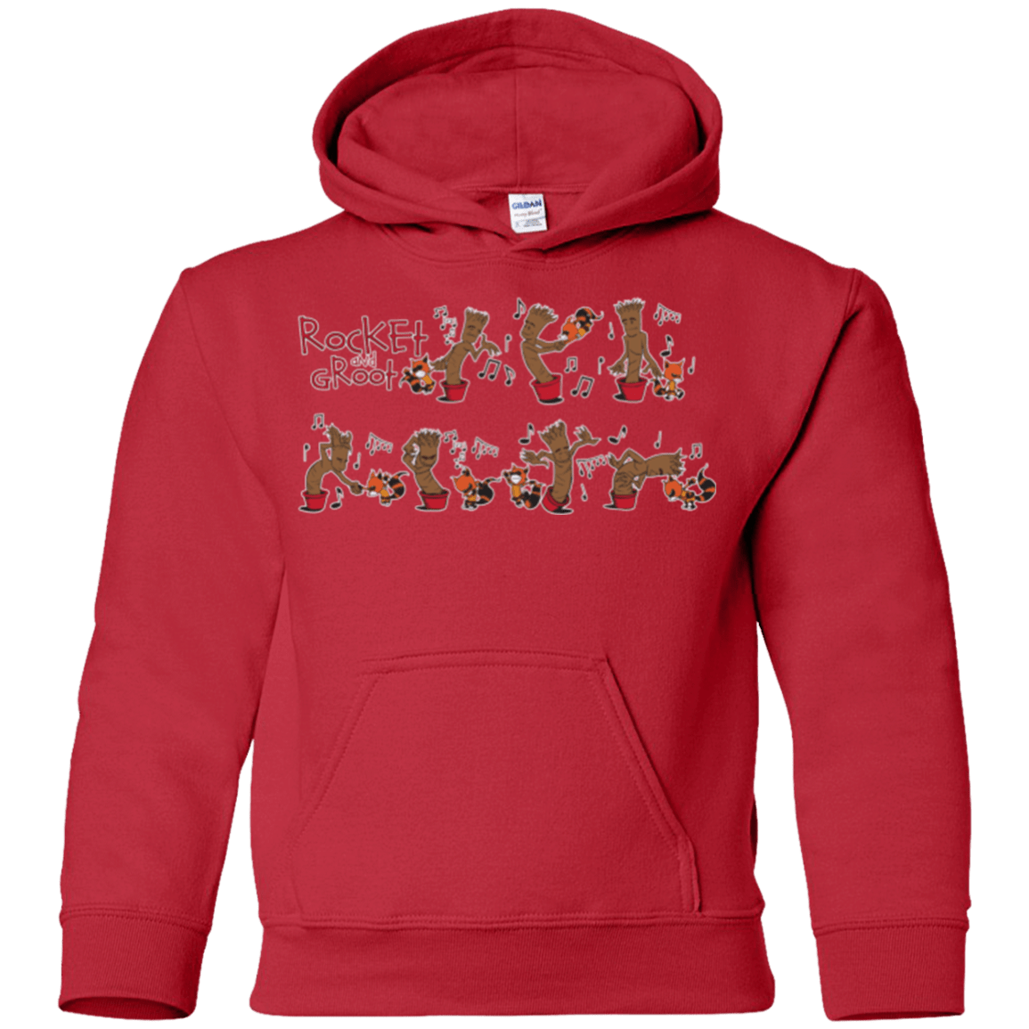 Sweatshirts Red / YS Rocket and Groot Youth Hoodie