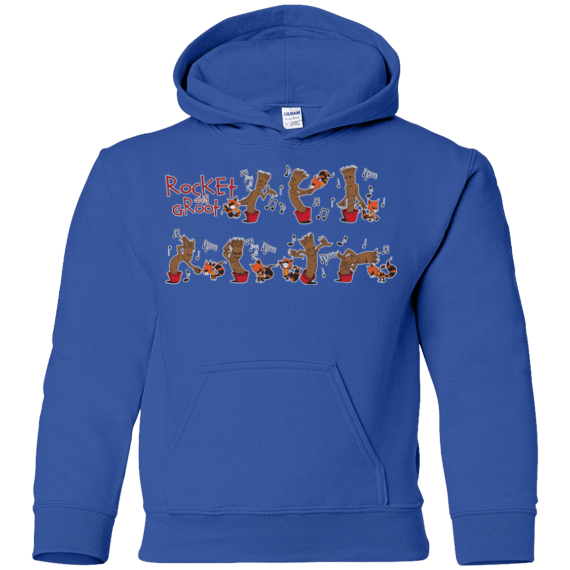 Sweatshirts Royal / YS Rocket and Groot Youth Hoodie