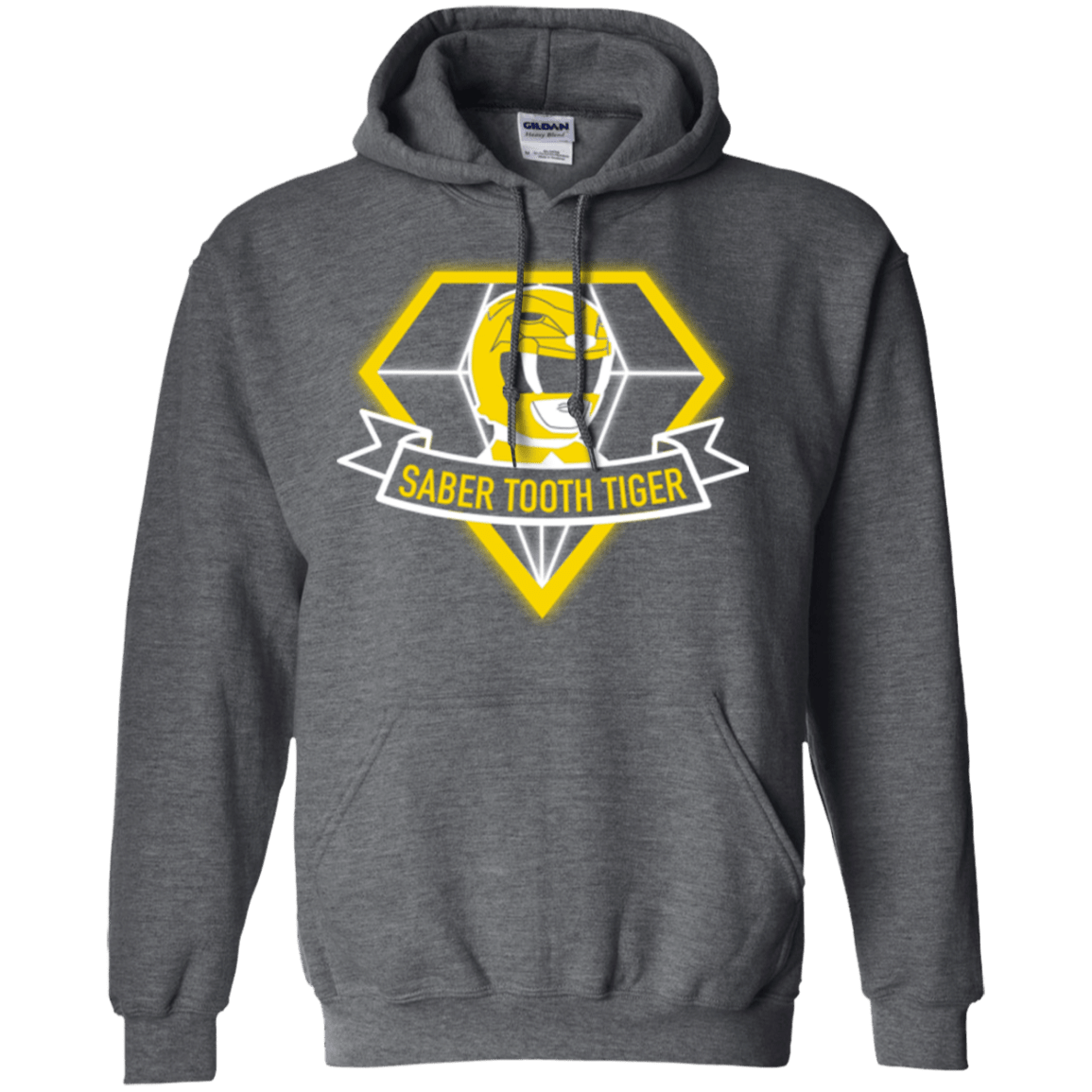 Sweatshirts Dark Heather / Small Saber Tooth Tiger Pullover Hoodie