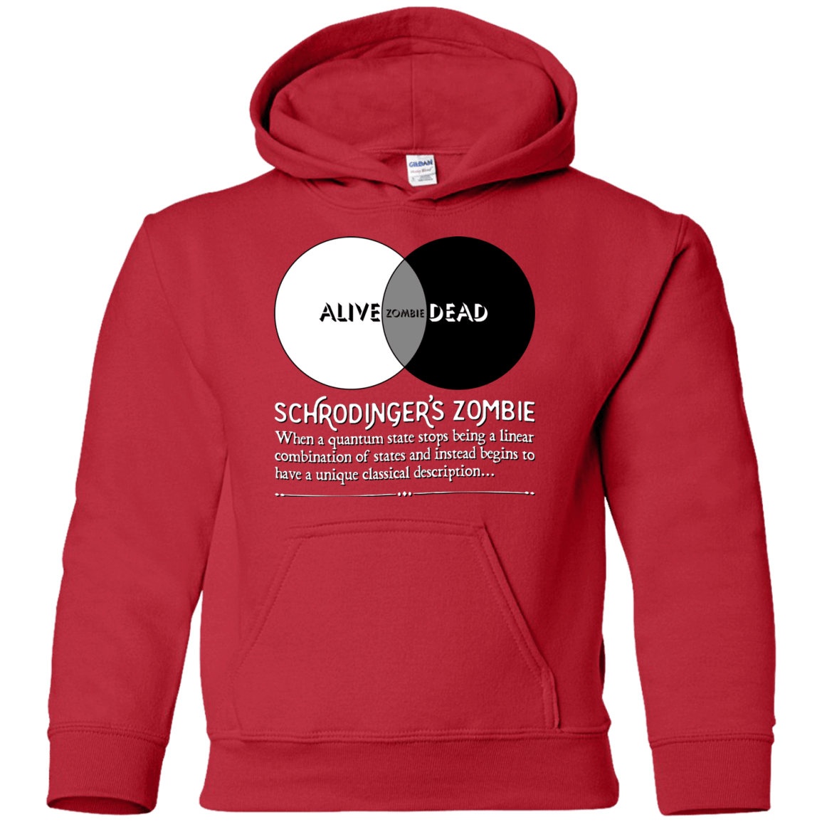 Sweatshirts Red / YS Schrödinger's Zombie Youth Hoodie