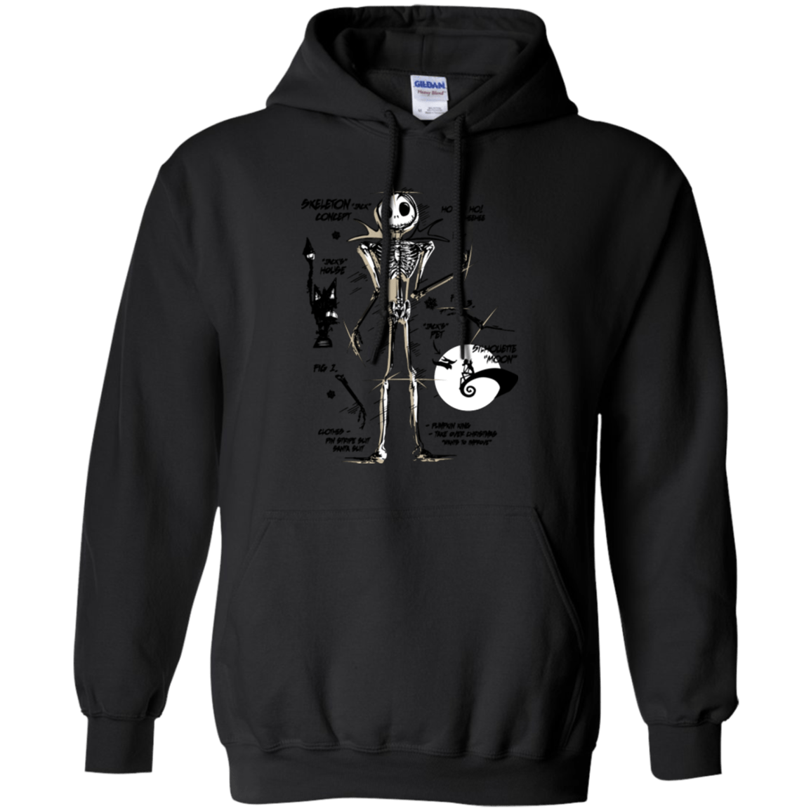 Sweatshirts Black / Small Skeleton Concept Pullover Hoodie