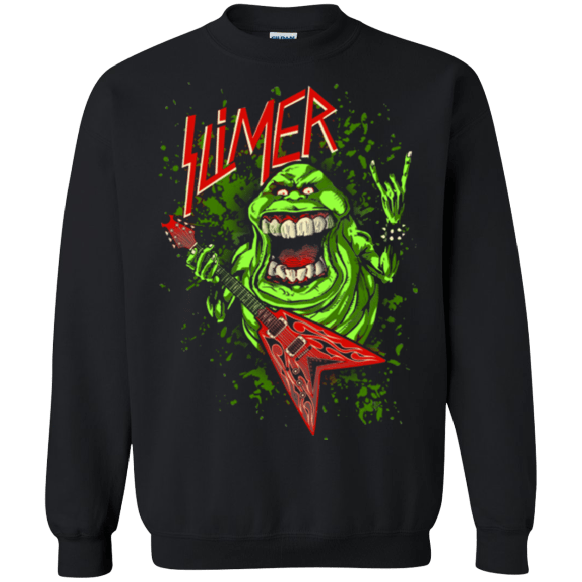 Sweatshirts Black / Small Slimer Thrashin Mad Crewneck Sweatshirt