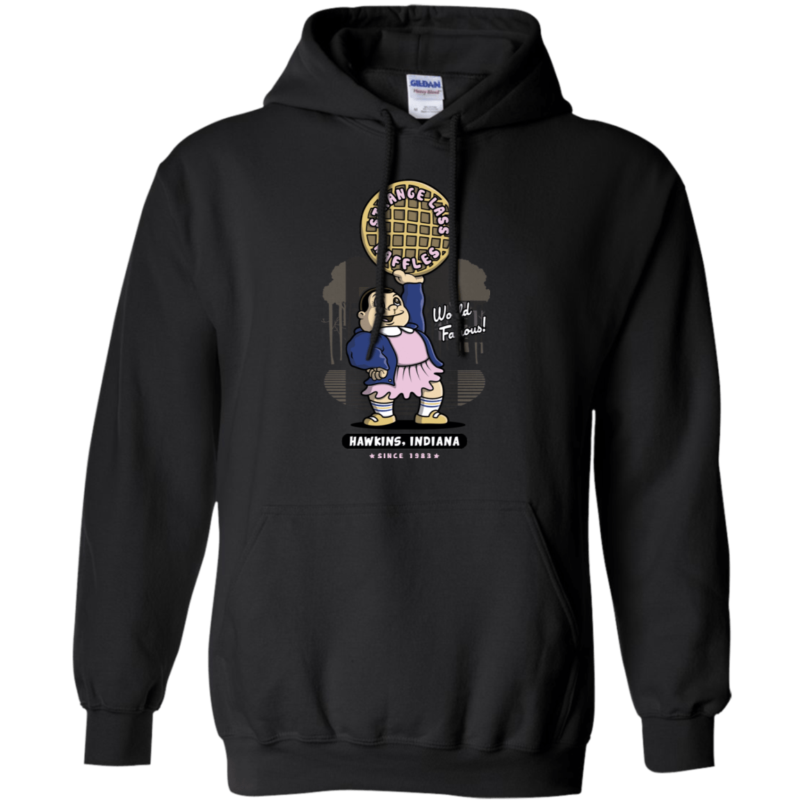 Sweatshirts Black / S Strange Lass Waffles Pullover Hoodie
