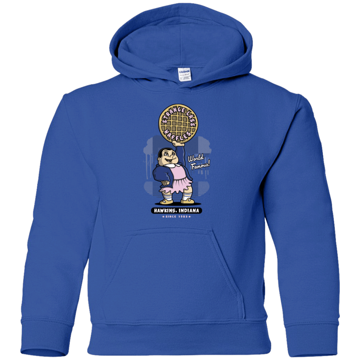 Sweatshirts Royal / YS Strange Lass Waffles Youth Hoodie