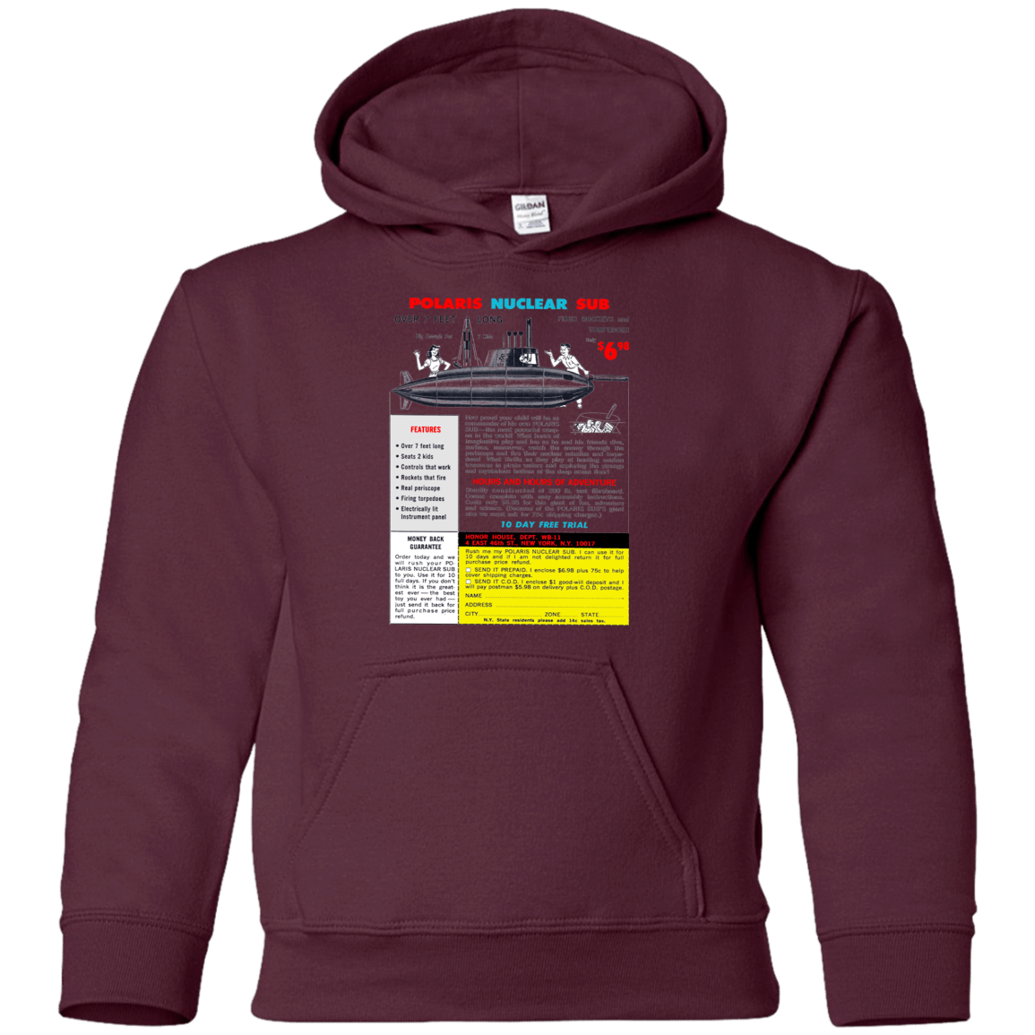 Sweatshirts Maroon / YS Sub Youth Hoodie
