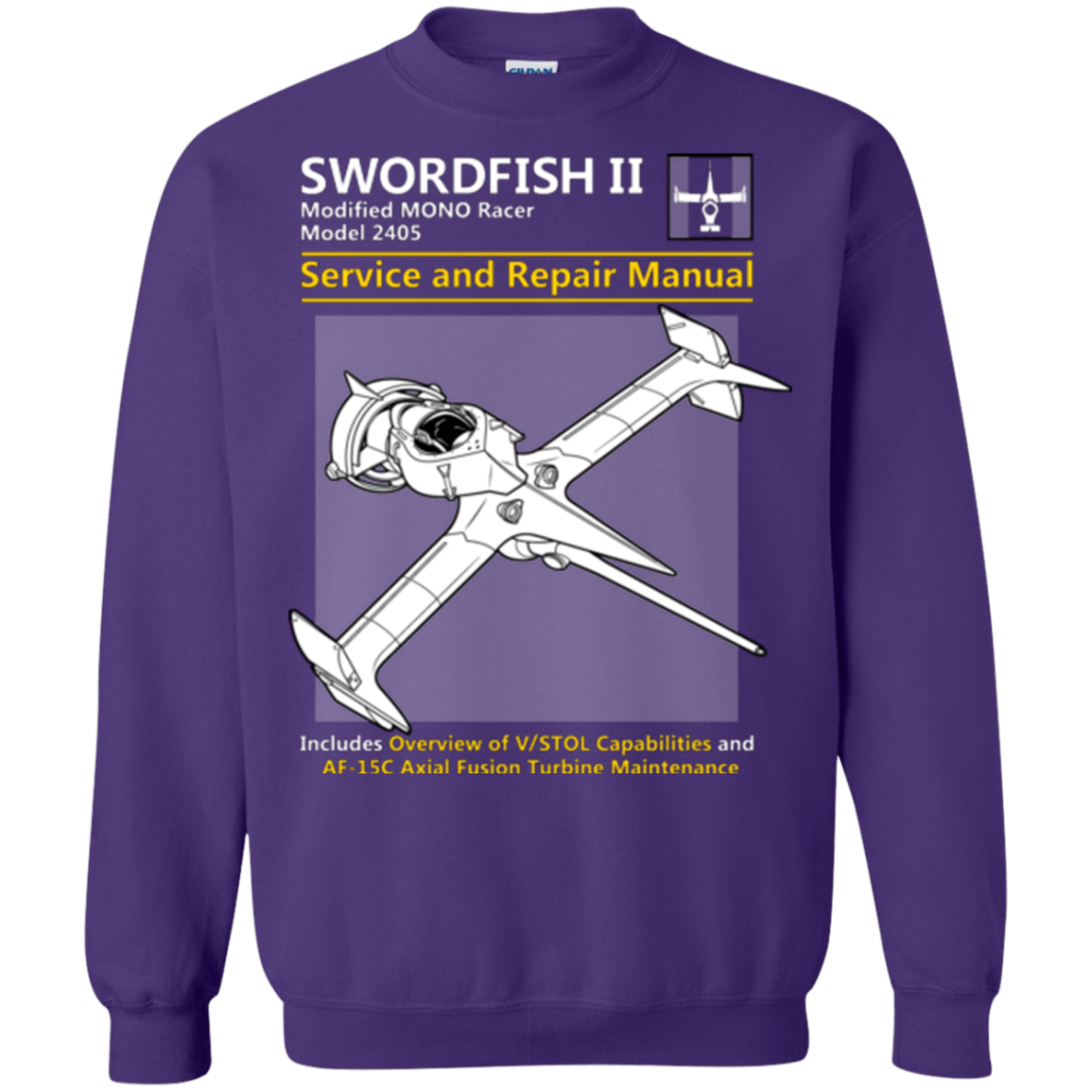 Sweatshirts Purple / Small SWORDFISH SERVICE AND REPAIR MANUAL Crewneck Sweatshirt