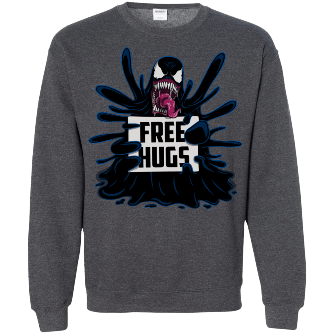 Sweatshirts Dark Heather / S Symbiote Hugs Crewneck Sweatshirt
