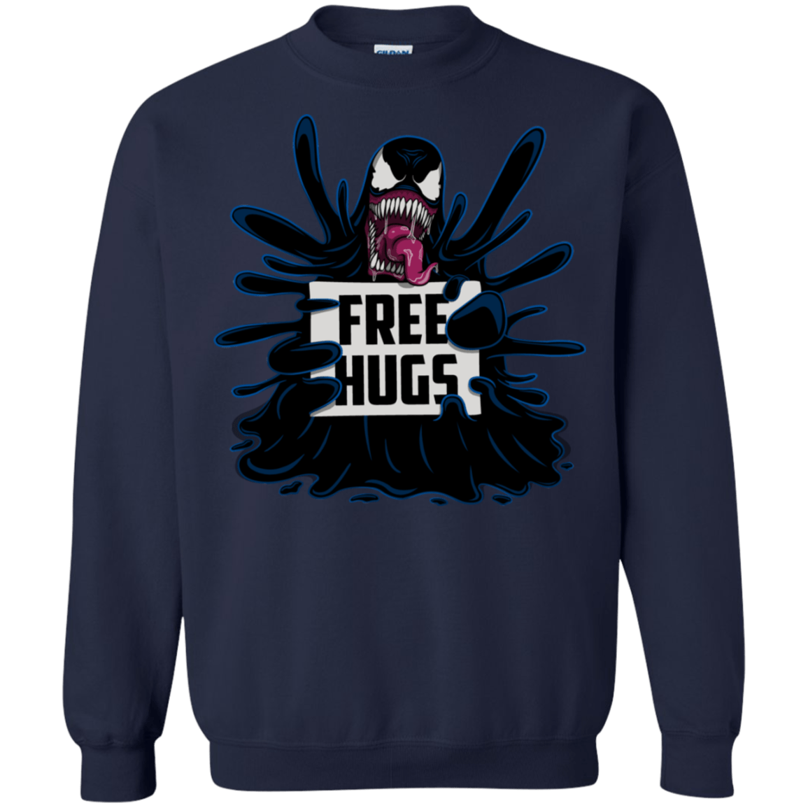 Sweatshirts Navy / S Symbiote Hugs Crewneck Sweatshirt
