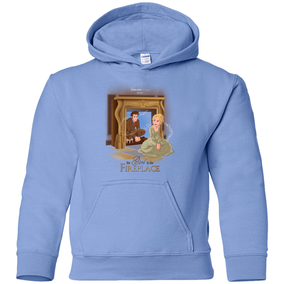 Sweatshirts Carolina Blue / YS The Girl In The Fireplace Youth Hoodie