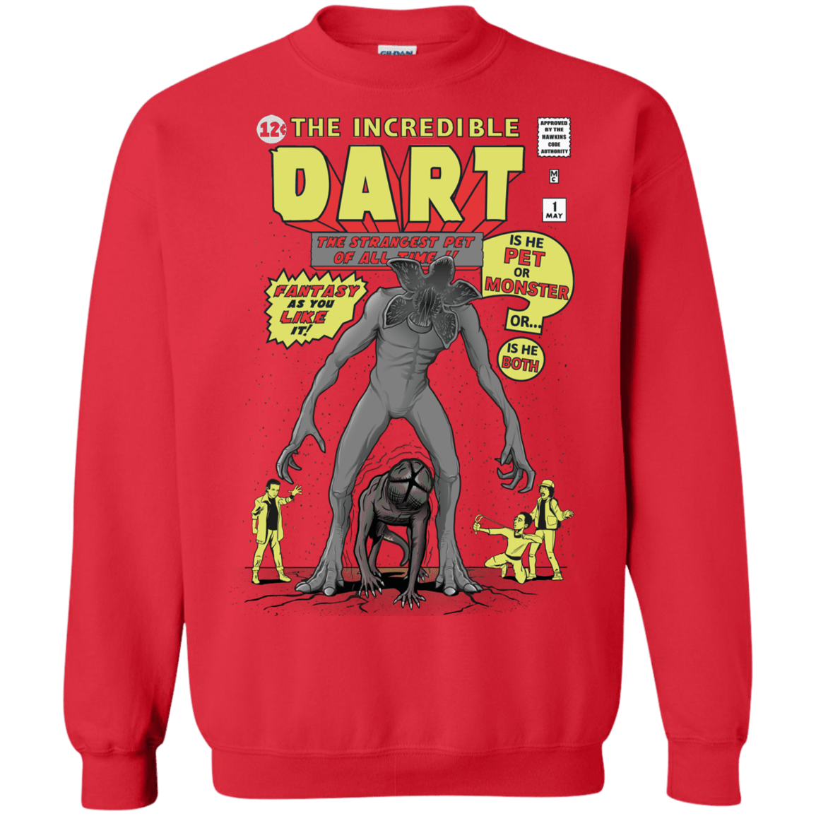 Sweatshirts Red / S The Incredible Dart Crewneck Sweatshirt
