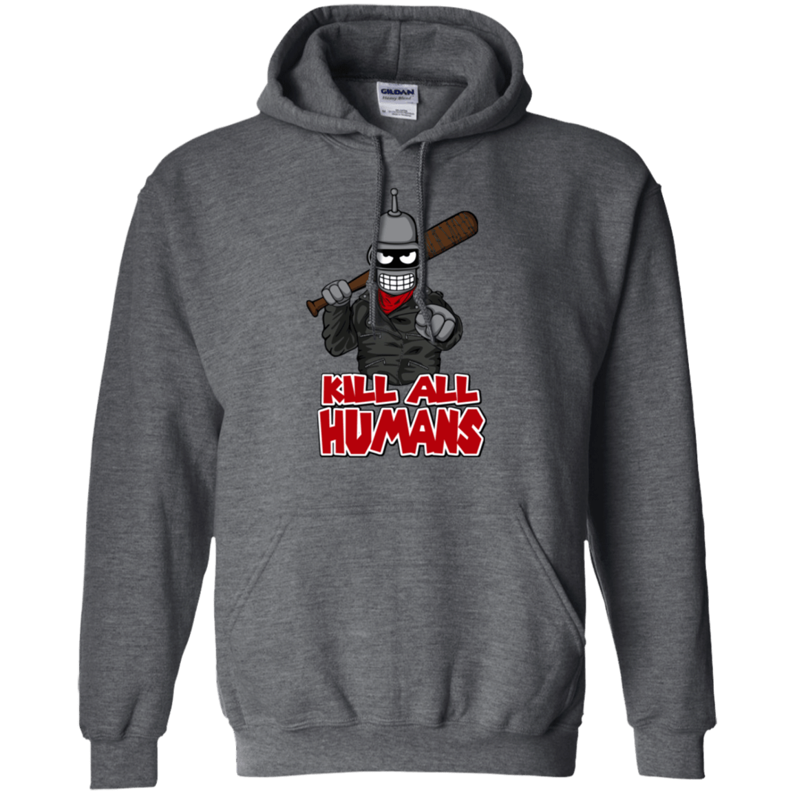 Sweatshirts Dark Heather / Small The Walking Bot Pullover Hoodie