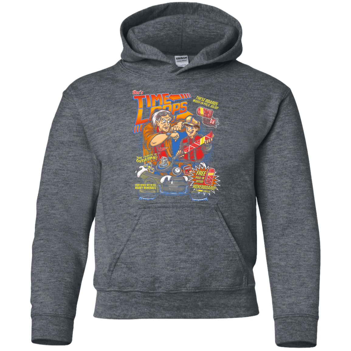 Sweatshirts Dark Heather / YS Time Loops Youth Hoodie