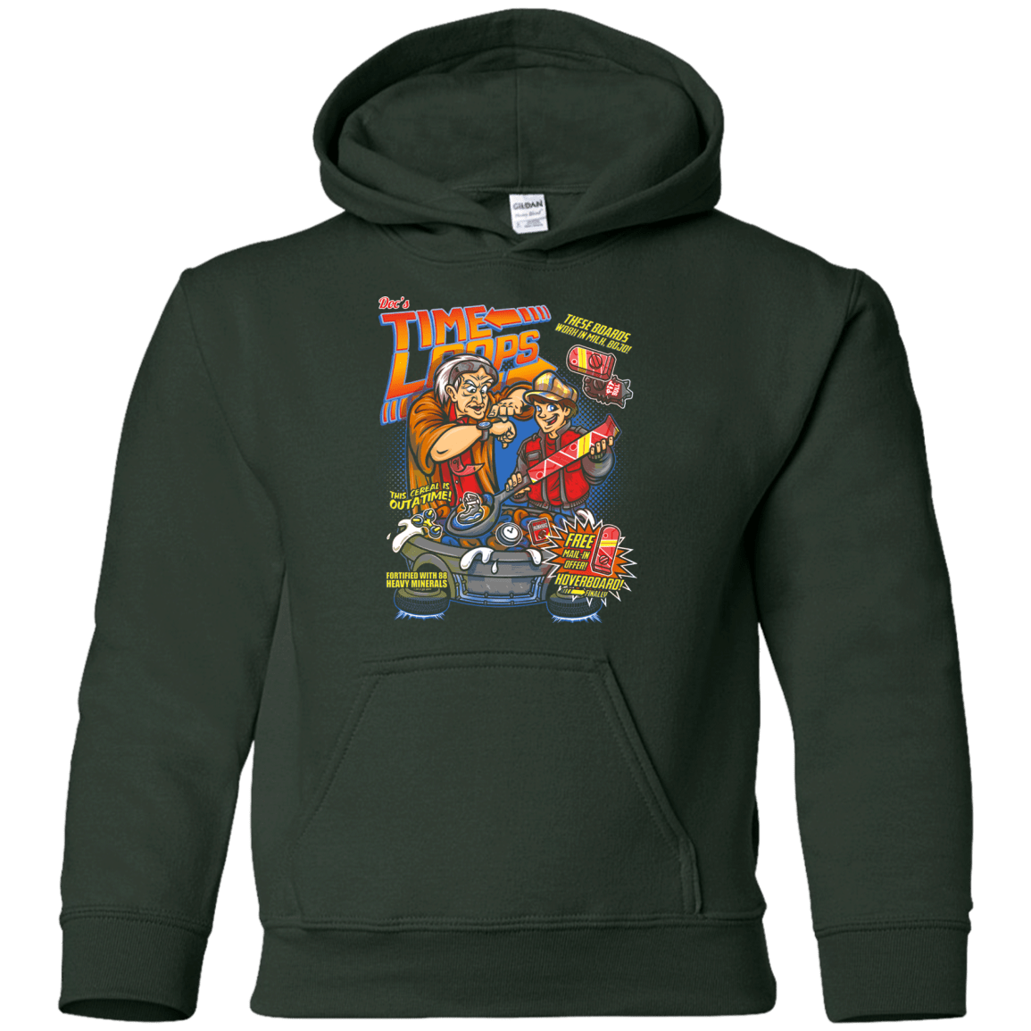 Sweatshirts Forest Green / YS Time Loops Youth Hoodie