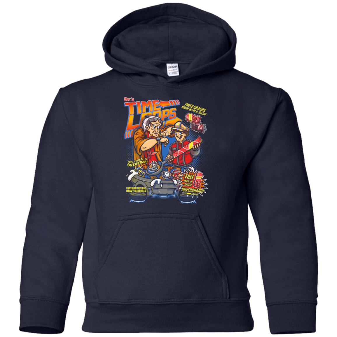 Sweatshirts Navy / YS Time Loops Youth Hoodie