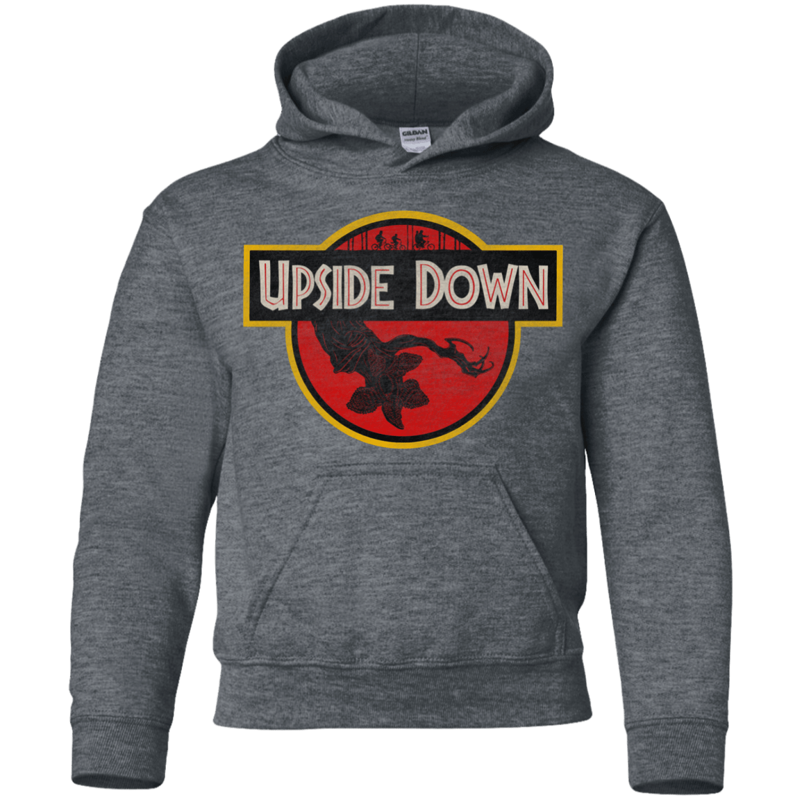 Sweatshirts Dark Heather / YS Upside Down Youth Hoodie