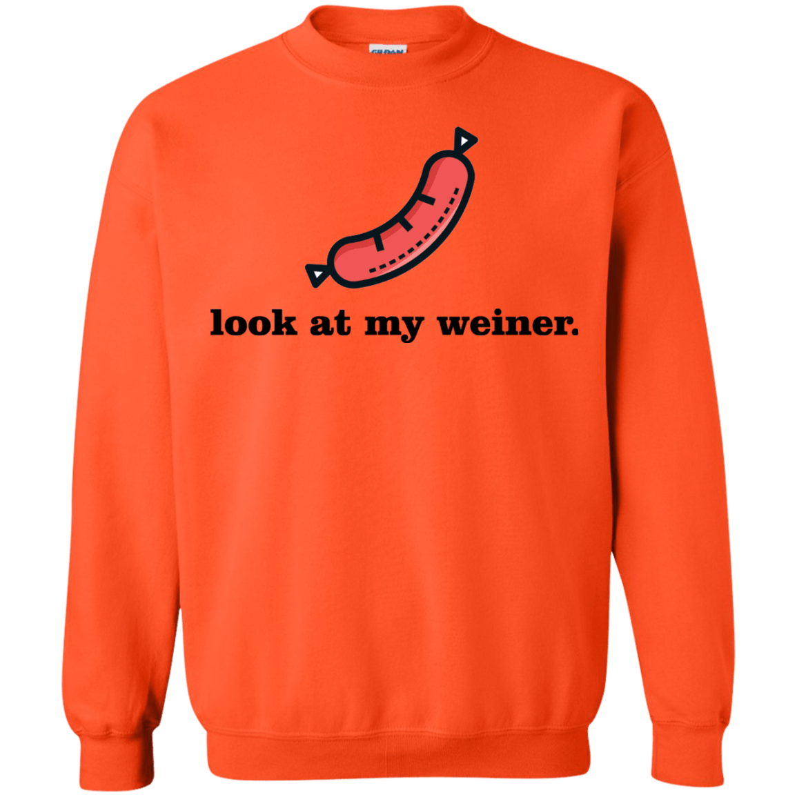 Sweatshirts Orange / Small Weiner Crewneck Sweatshirt