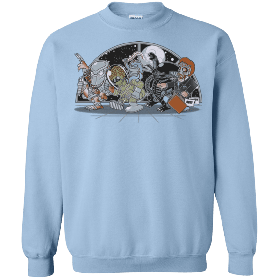 Sweatshirts Light Blue / Small Where The Nasty Aliens are Crewneck Sweatshirt