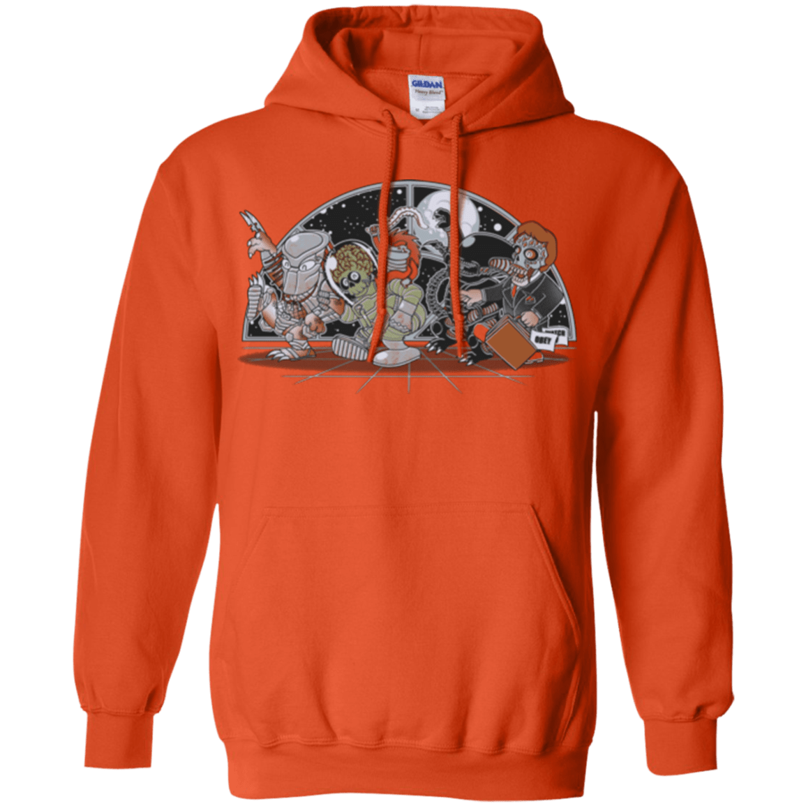 Sweatshirts Orange / Small Where The Nasty Aliens are Pullover Hoodie