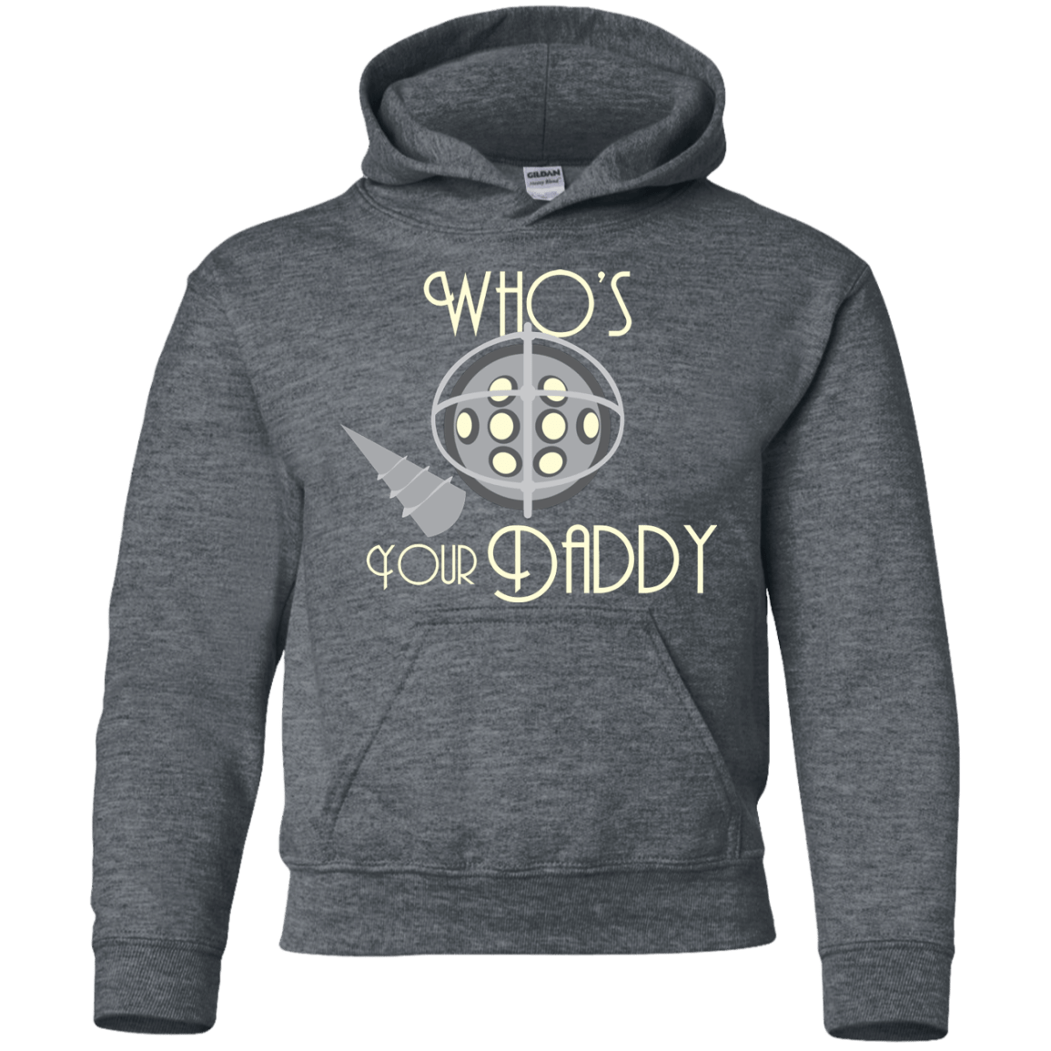 Sweatshirts Dark Heather / YS Who's Your Daddy Youth Hoodie