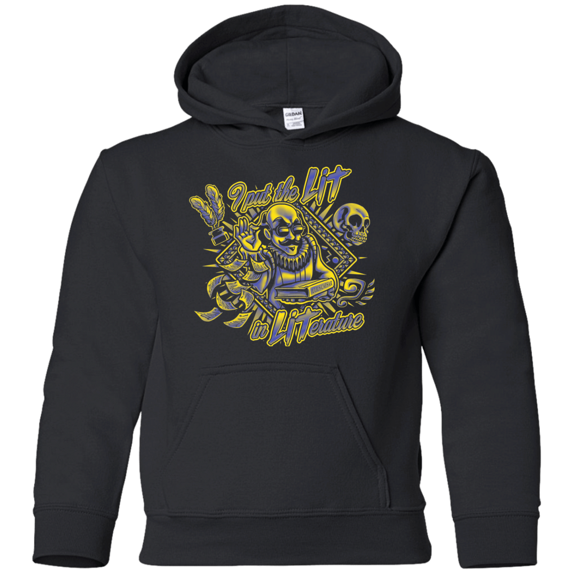 Sweatshirts Black / YS William Shakespeare Lit in Literature Youth Hoodie
