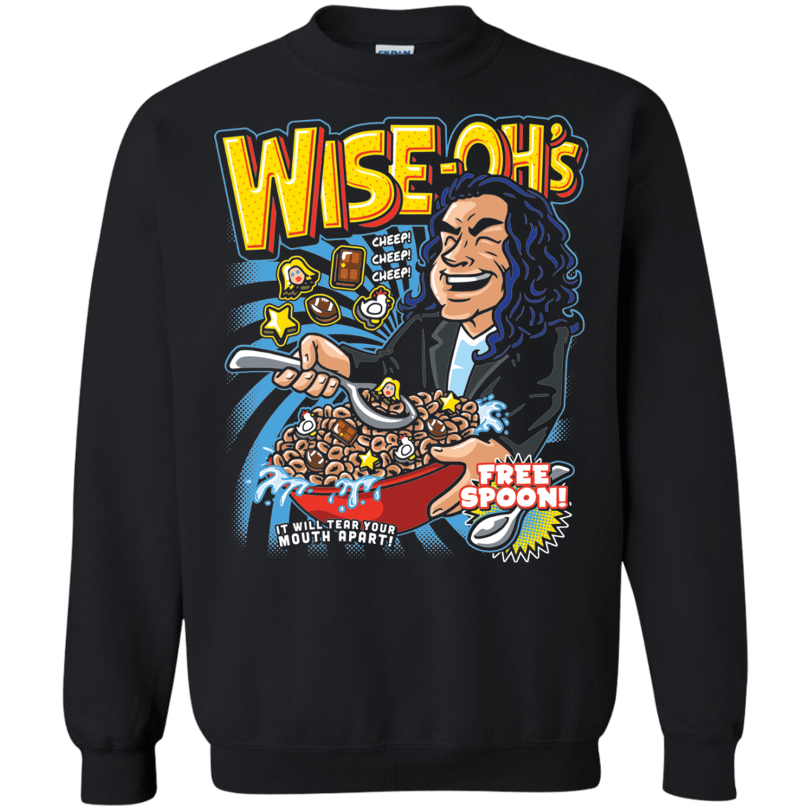 Sweatshirts Black / S Wise-Oh's Crewneck Sweatshirt