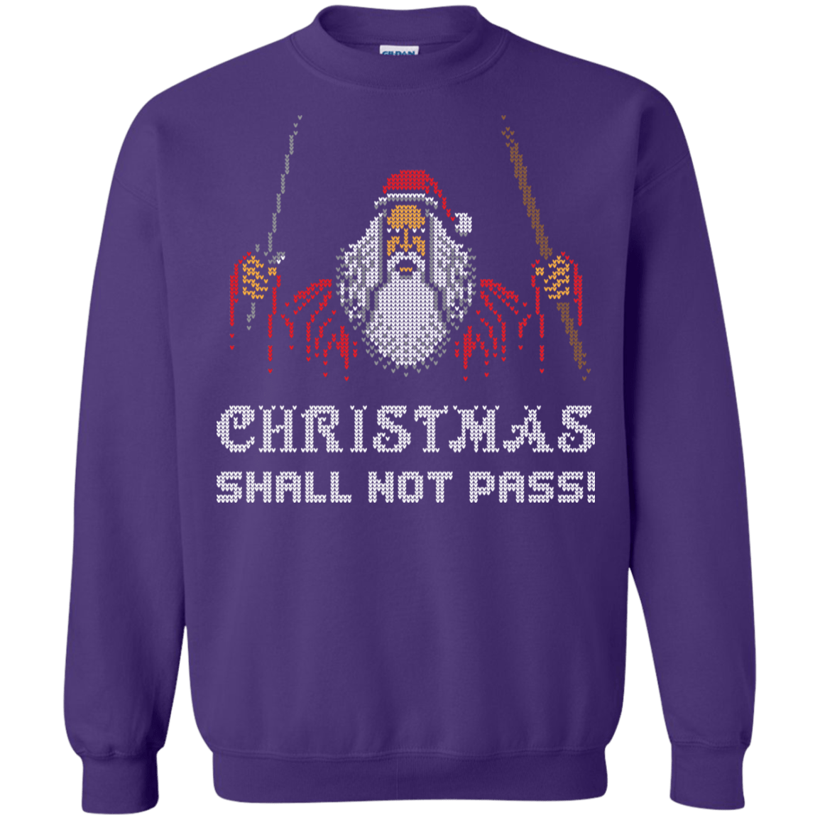 Sweatshirts Purple / Small Xmas shall not pass Crewneck Sweatshirt