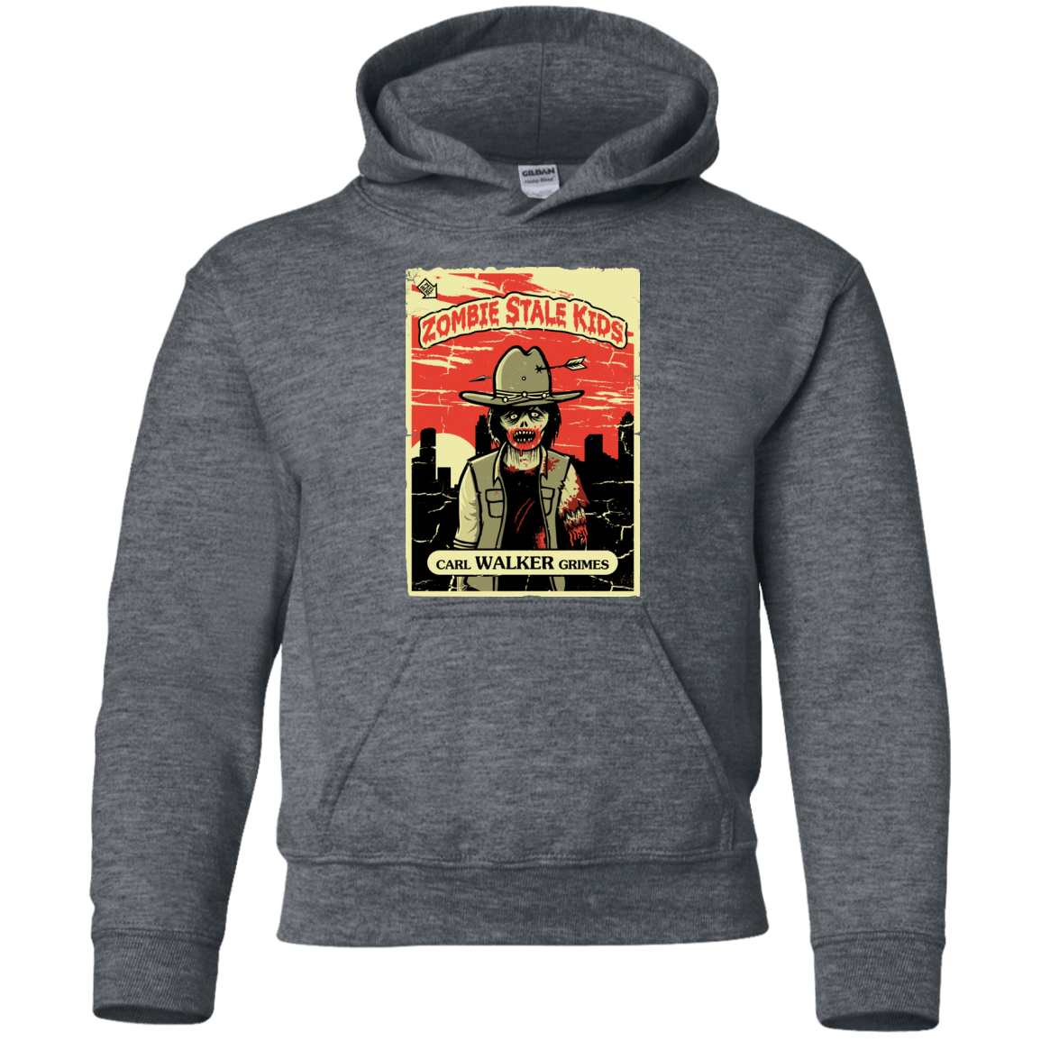 Sweatshirts Dark Heather / YS Zombie Stale Kids Youth Hoodie