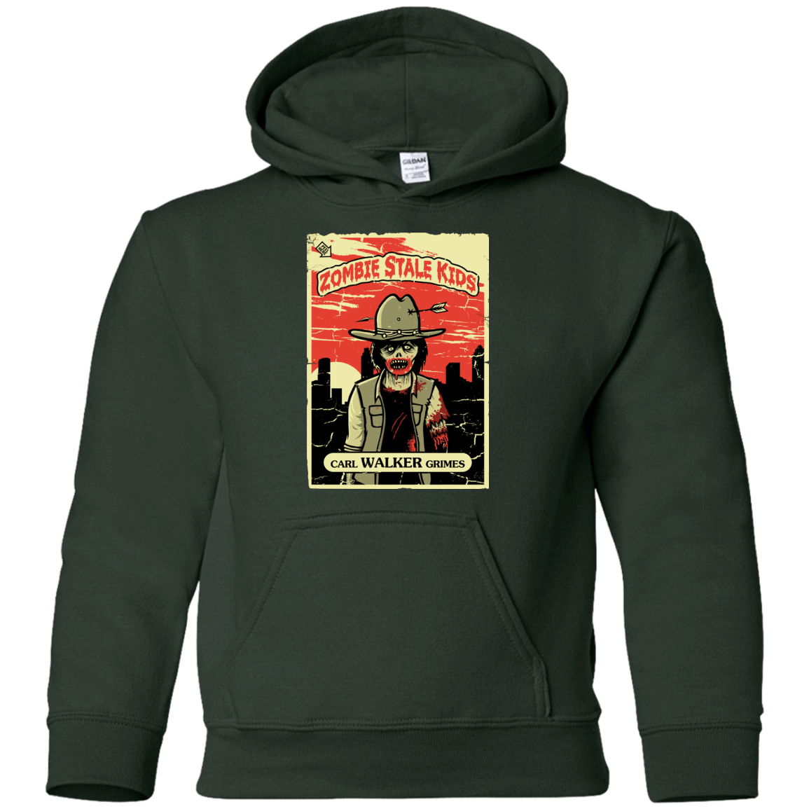 Sweatshirts Forest Green / YS Zombie Stale Kids Youth Hoodie