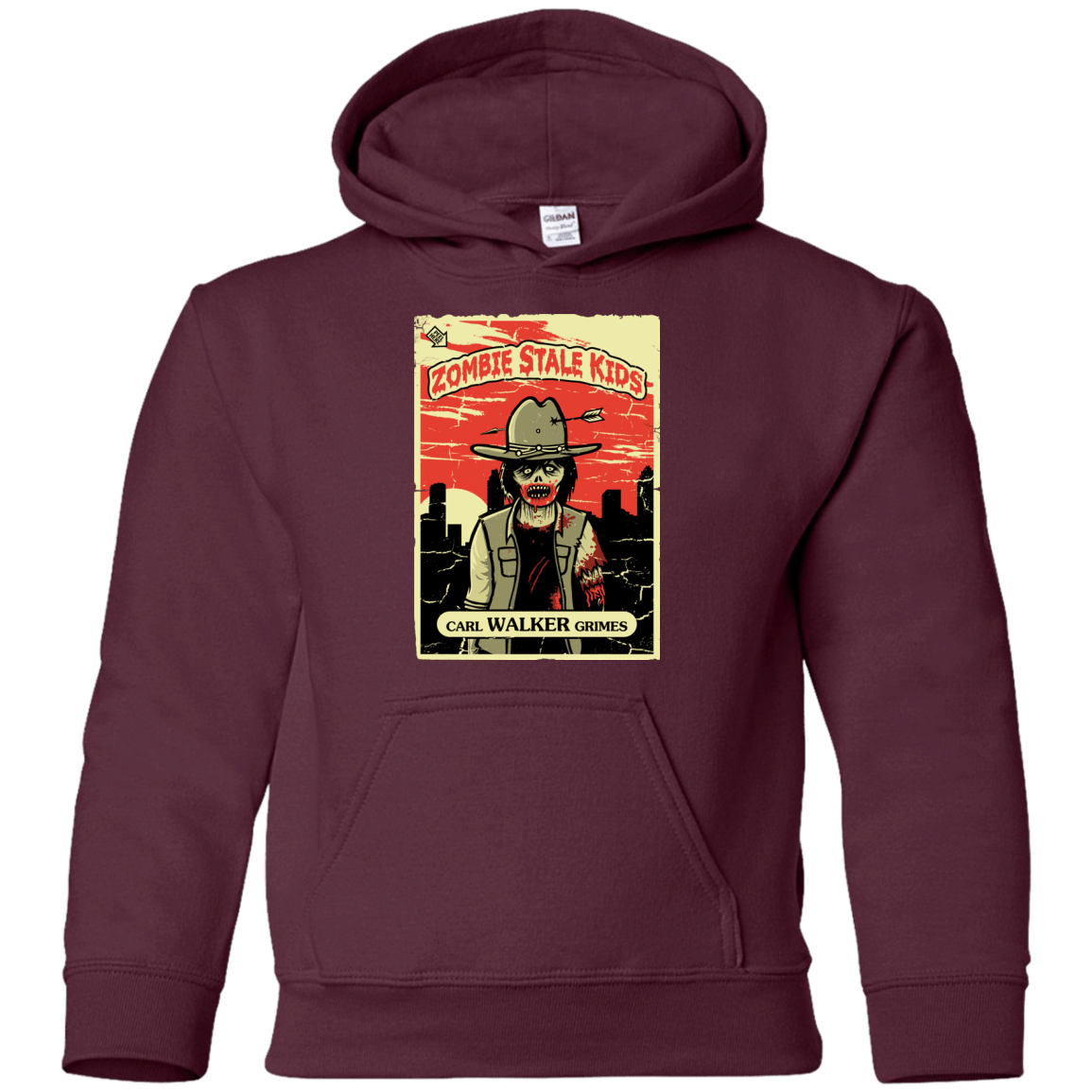 Sweatshirts Maroon / YS Zombie Stale Kids Youth Hoodie