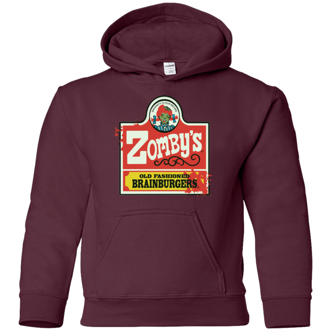 Sweatshirts Maroon / YS zombys Youth Hoodie