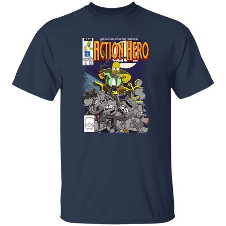 T-Shirts Navy / S Action Hero T-Shirt
