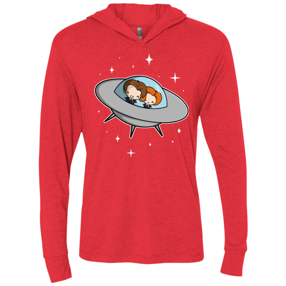 T-Shirts Vintage Red / X-Small Agents in Space Triblend Long Sleeve Hoodie Tee