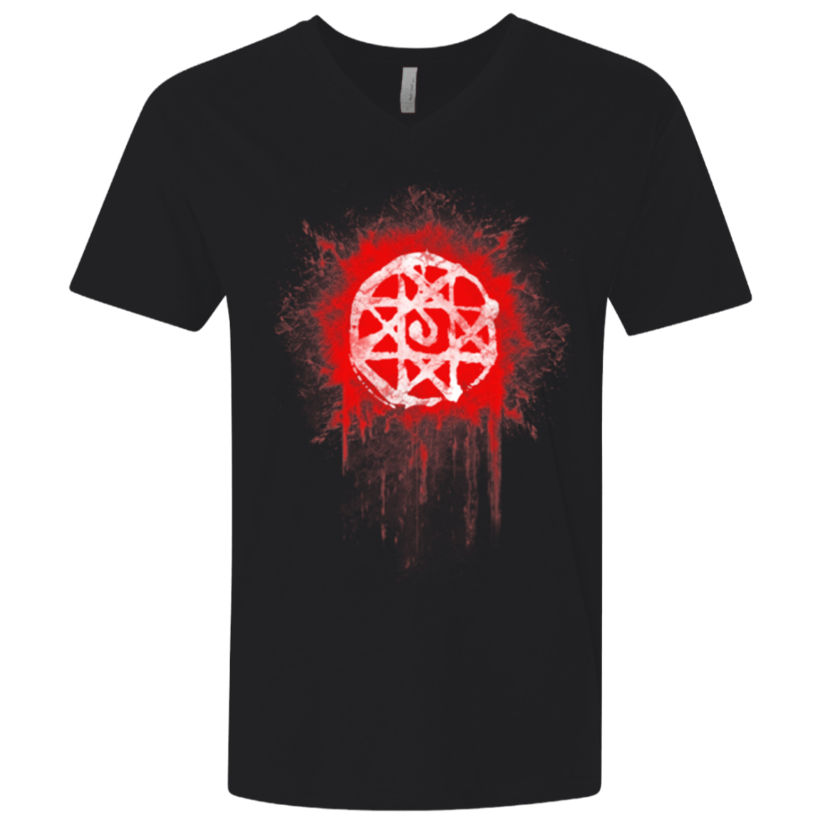 T-Shirts Black / X-Small Alphonse Elric Blood Seal Men's Premium V-Neck