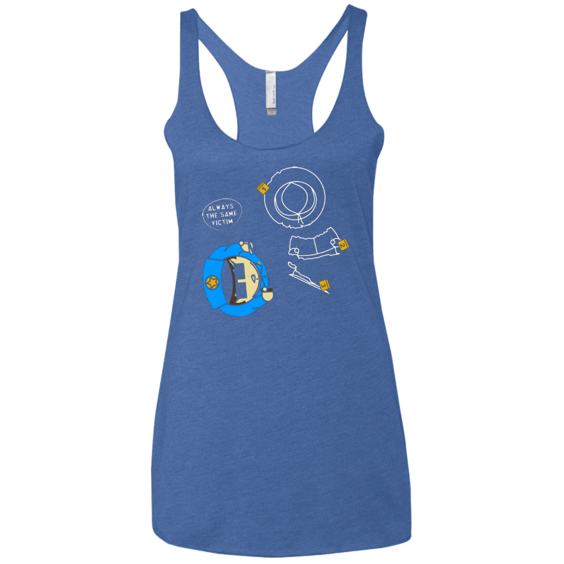 T-Shirts Vintage Royal / X-Small ALWAYS THE SAME VICTIM Women's Triblend Racerback Tank