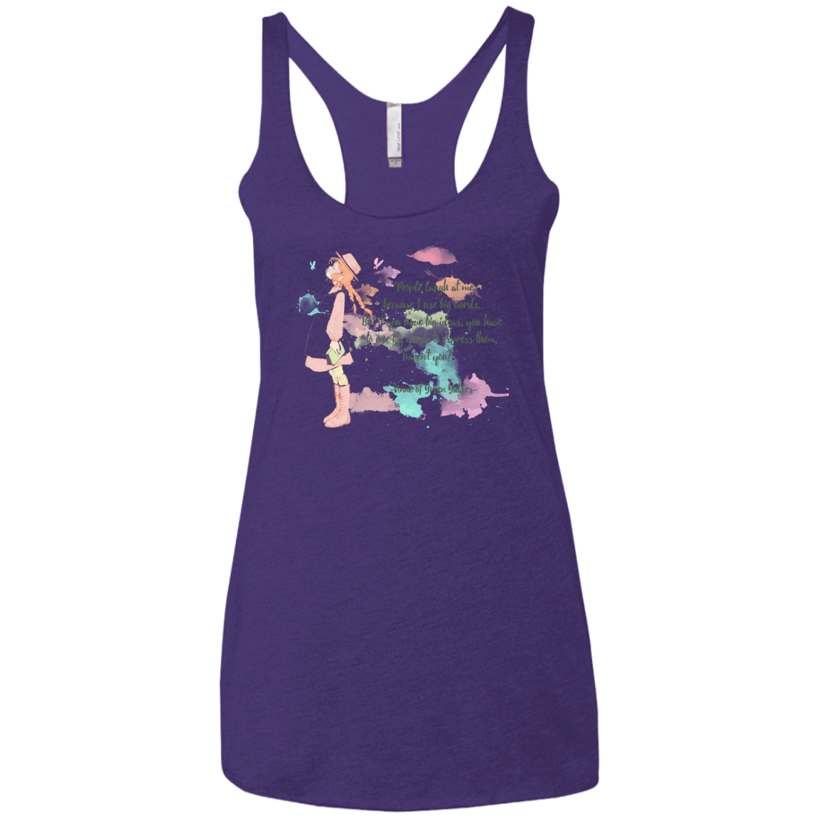 T-Shirts Purple / X-Small Anne of Green Gables 3 Women's Triblend Racerback Tank