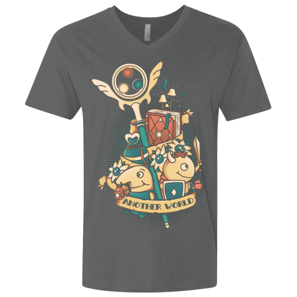 T-Shirts Heavy Metal / X-Small Another world Men's Premium V-Neck