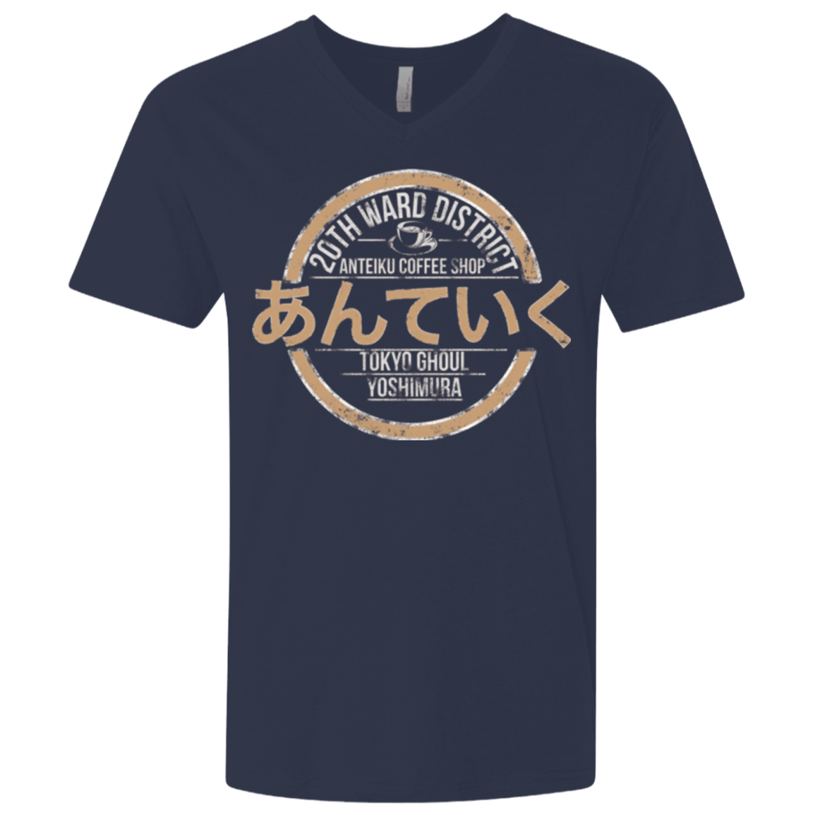 T-Shirts Midnight Navy / X-Small Anteiku coffee shop Men's Premium V-Neck