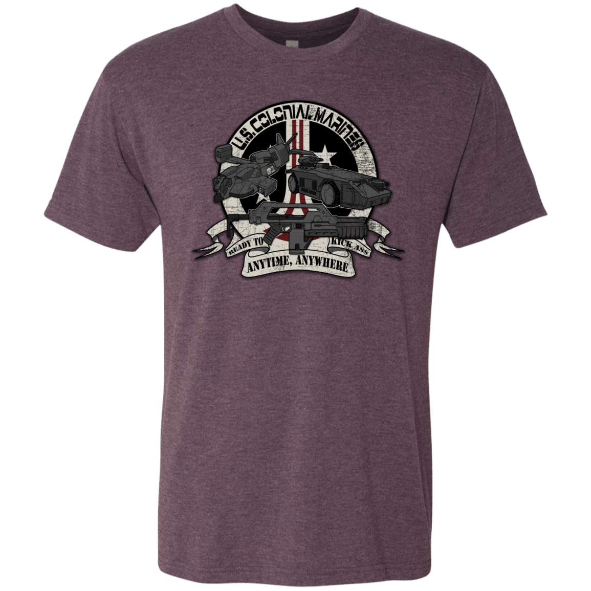 T-Shirts Vintage Purple / Small Anytime Anywhere Men's Triblend T-Shirt