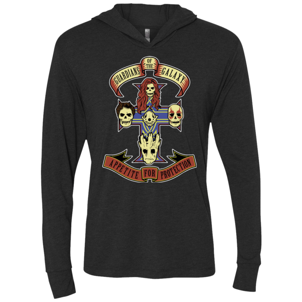 T-Shirts Vintage Black / X-Small Appetite for Protection Triblend Long Sleeve Hoodie Tee