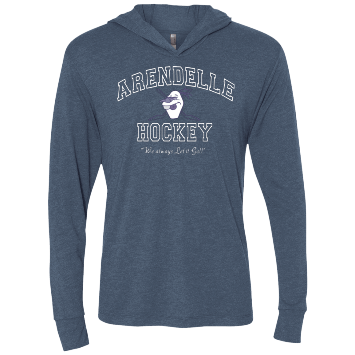 T-Shirts Indigo / X-Small Arendelle University Triblend Long Sleeve Hoodie Tee
