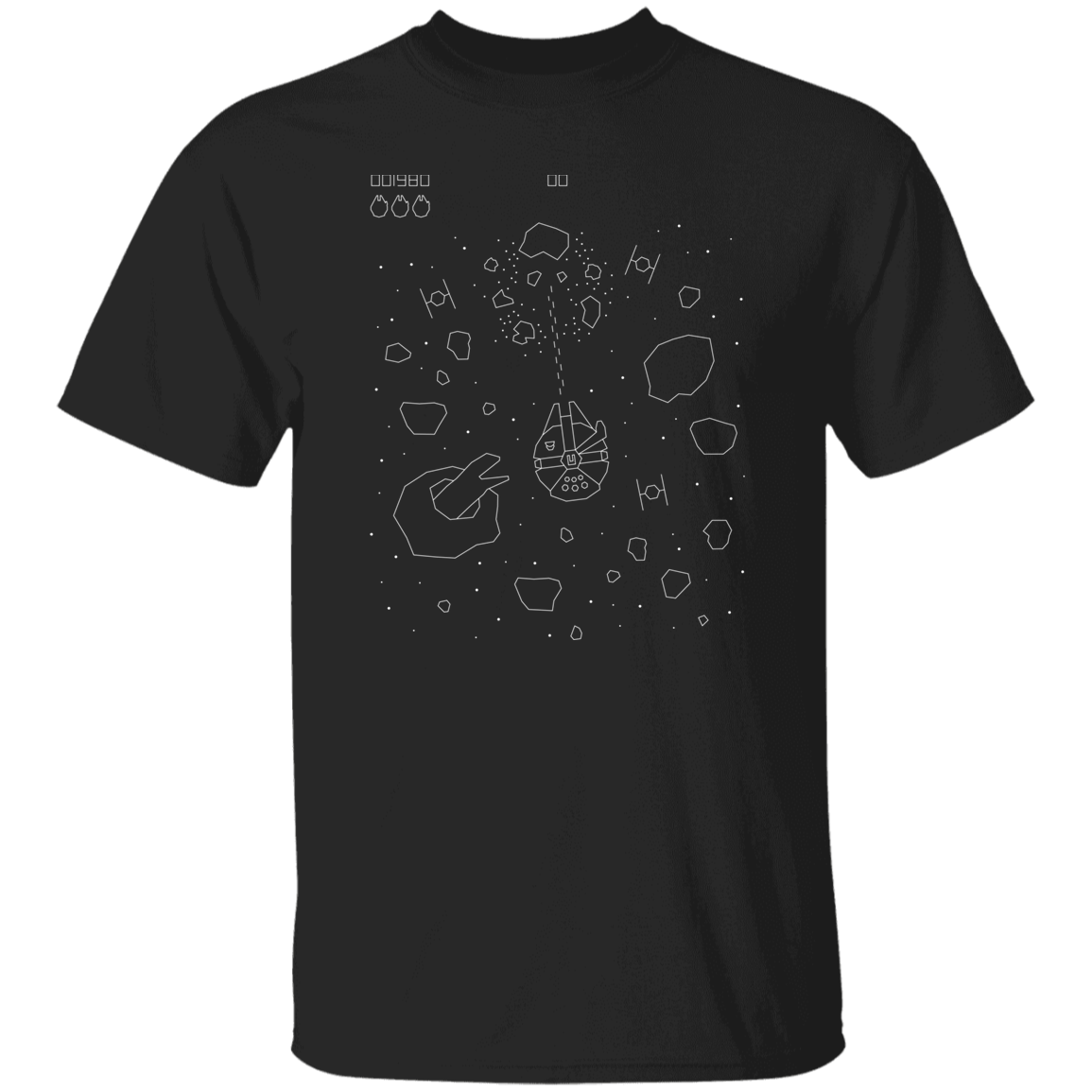 T-Shirts Black / S Asteroid Fields T-Shirt