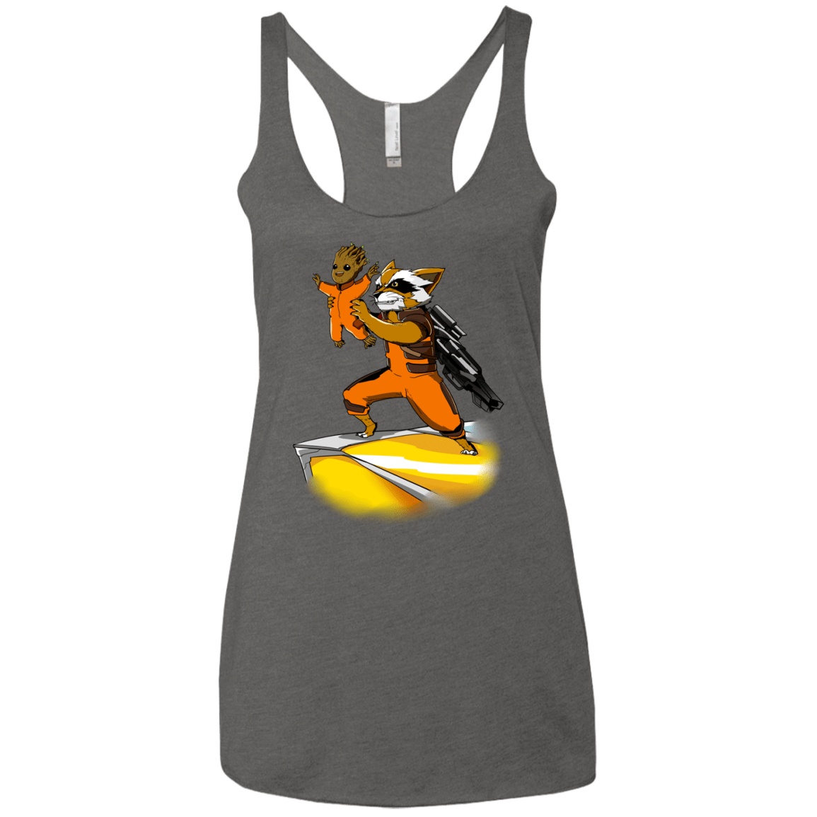 T-Shirts Premium Heather / X-Small Baby Groot Women's Triblend Racerback Tank