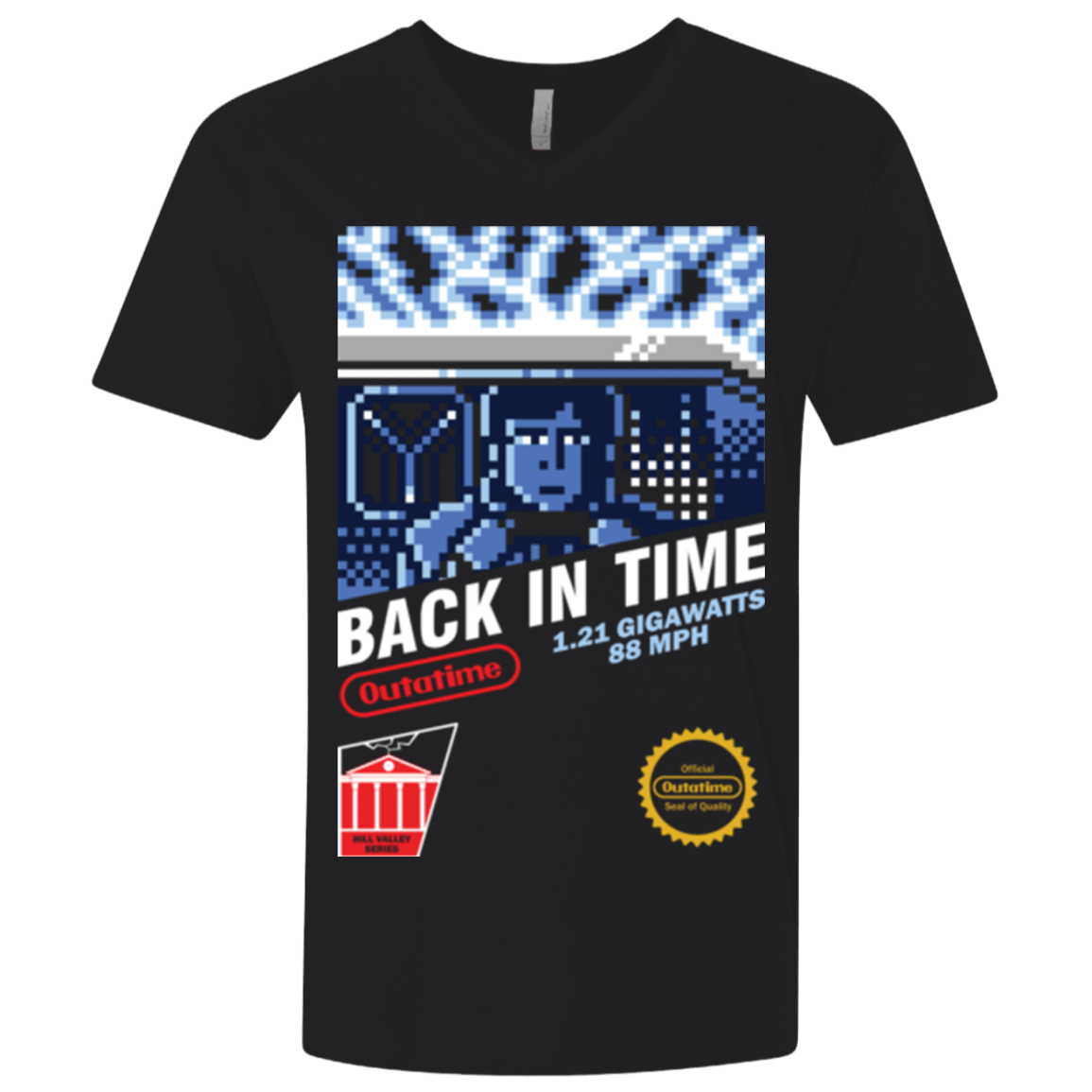 T-Shirts Black / X-Small Back In Time Men's Premium V-Neck