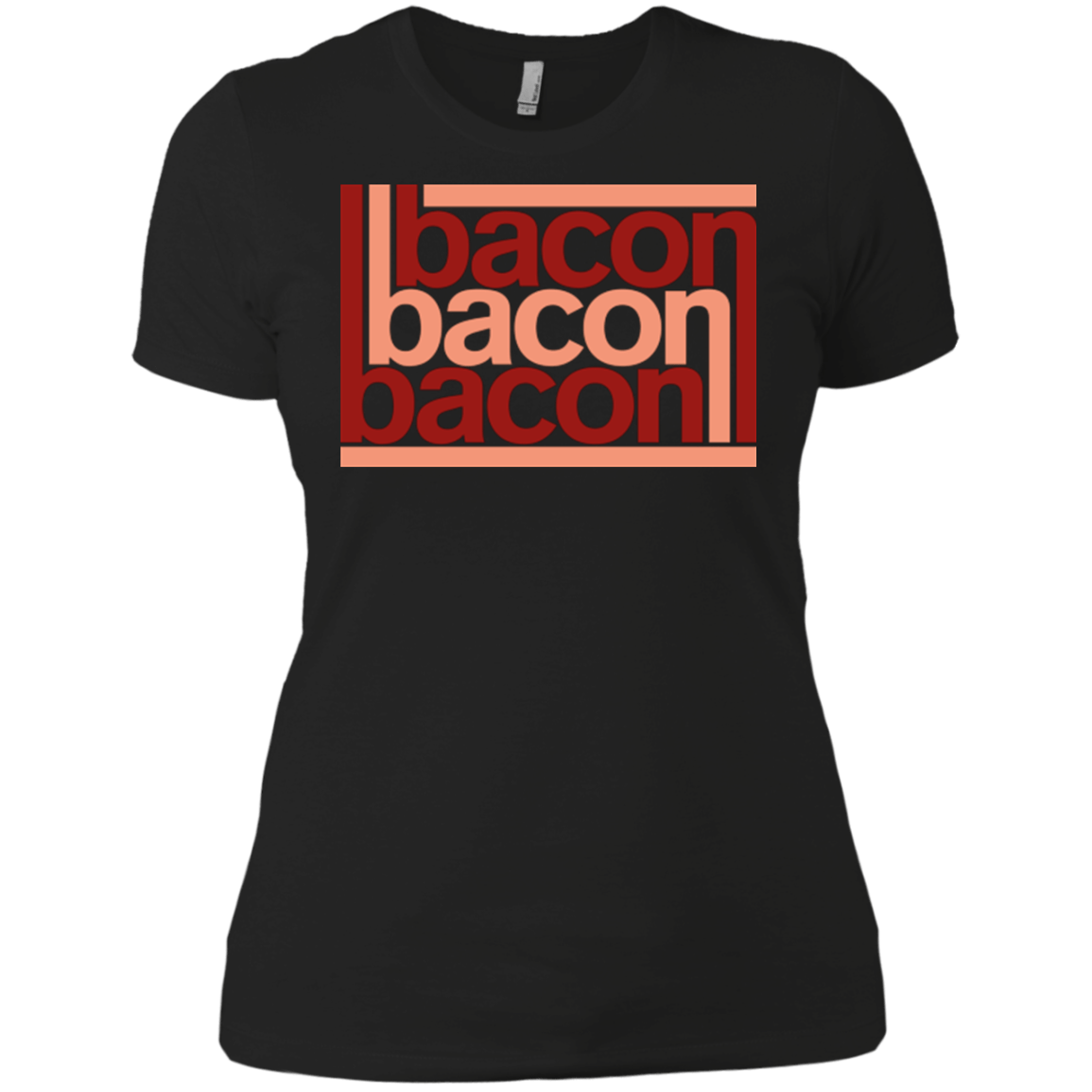 T-Shirts Black / X-Small Bacon-Bacon-Bacon Women's Premium T-Shirt