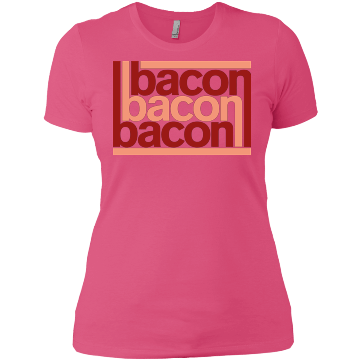 T-Shirts Hot Pink / X-Small Bacon-Bacon-Bacon Women's Premium T-Shirt