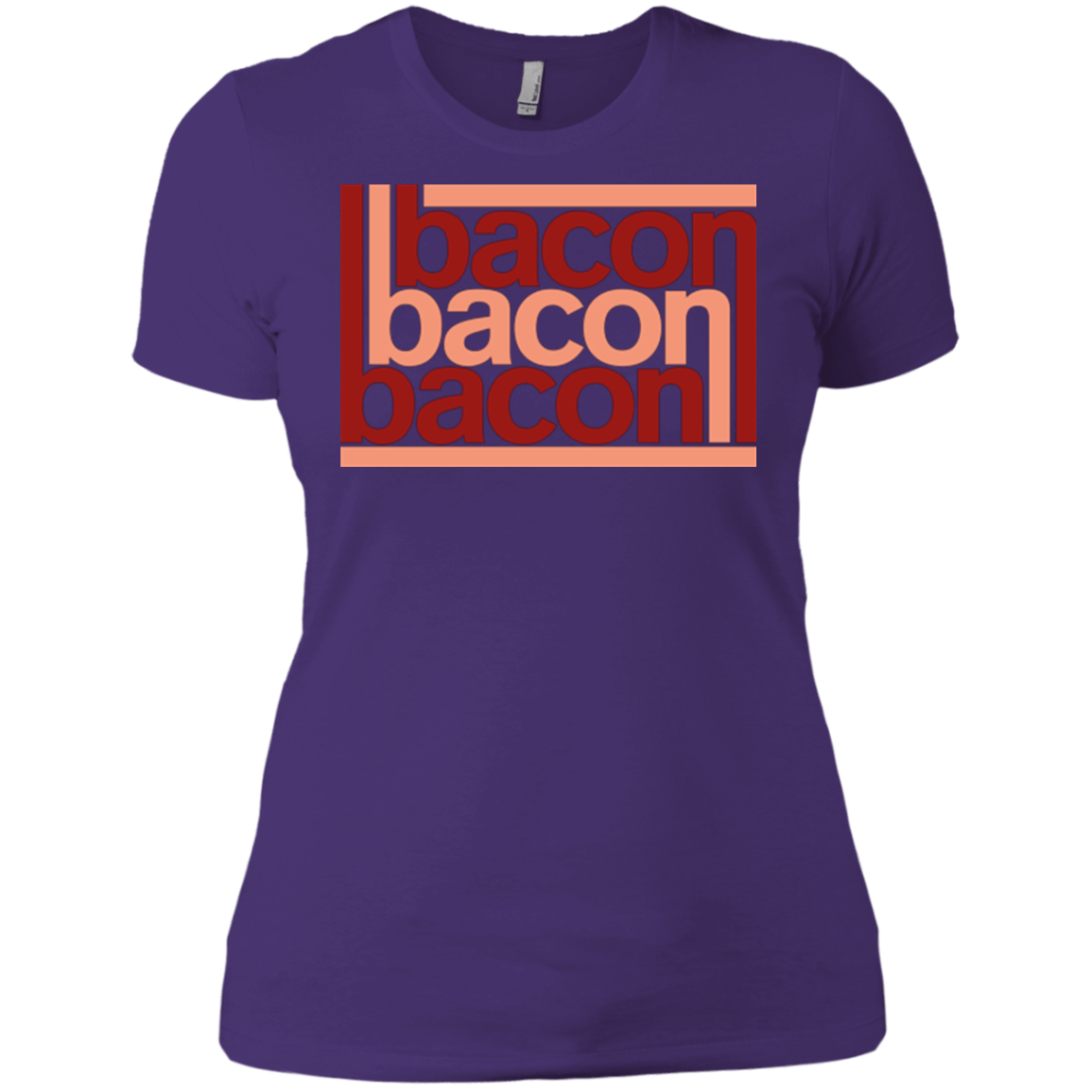 T-Shirts Purple / X-Small Bacon-Bacon-Bacon Women's Premium T-Shirt